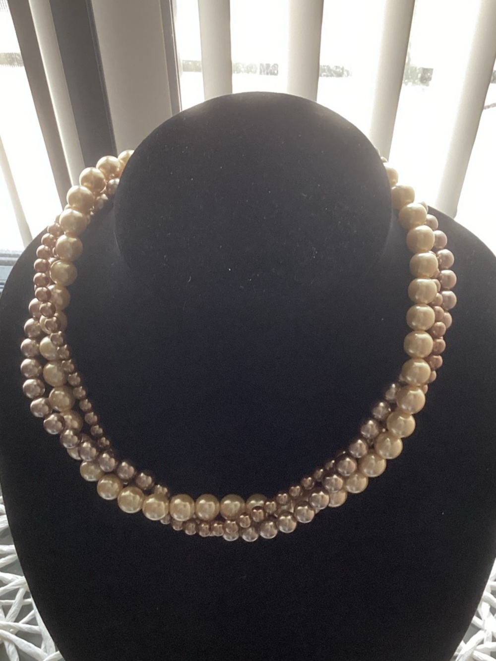 Classic Multi-Strand Champagne Pearl Necklace - Women Jewelry - Picture 5 of 5